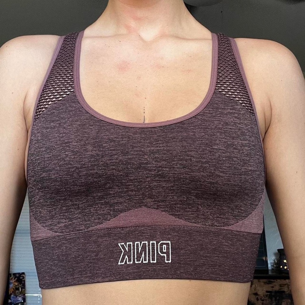 PINK Victoria's Secret Women's Sports Bra - Dark Pink